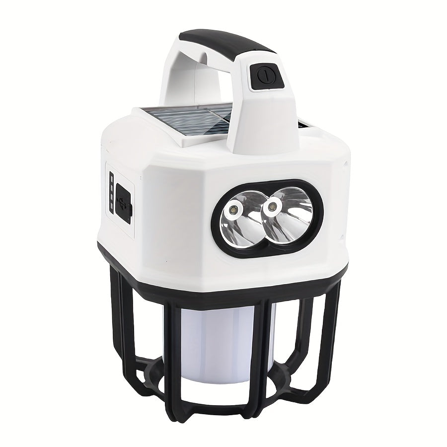 Solar Powered Portable Camping Light with Mobile Charger