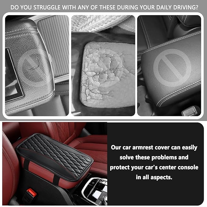 Auto Center Console Pad for Audi TT Coupe(2014-) Accessories Car Armrest Cushion Protects Your armrest and Feels Comfortable on Your Elbows and arms