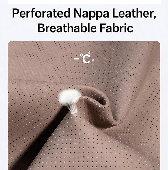 Car Neck Pillow & Lumbar Support for Mazda MX-5 Miata 2019-2023 Ergonomic Breathable Mesh Auto Seat Back Cushion Headrest,Brown-Neck & Lumbar Set