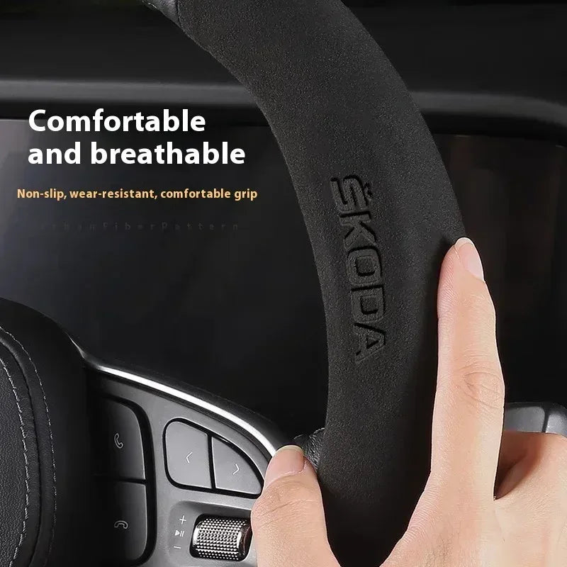Skoda Carbon Fiber Steering Wheel Cover