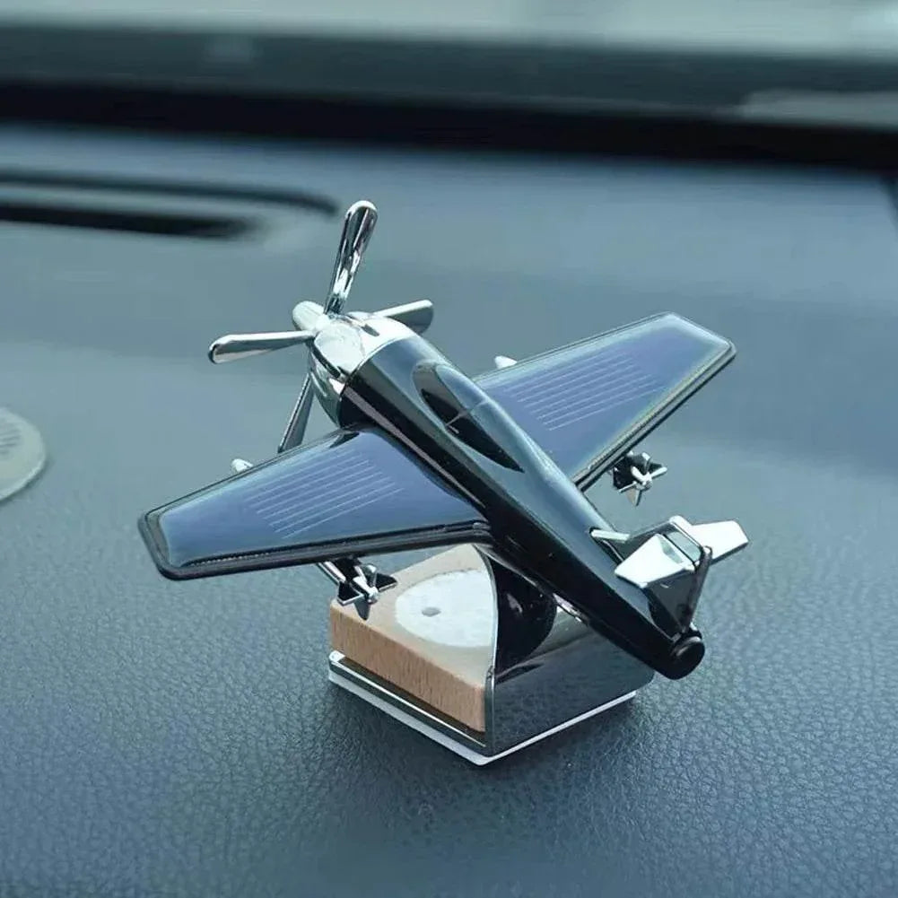 Solar Airplane Car Air Freshener – Dashboard Decoration