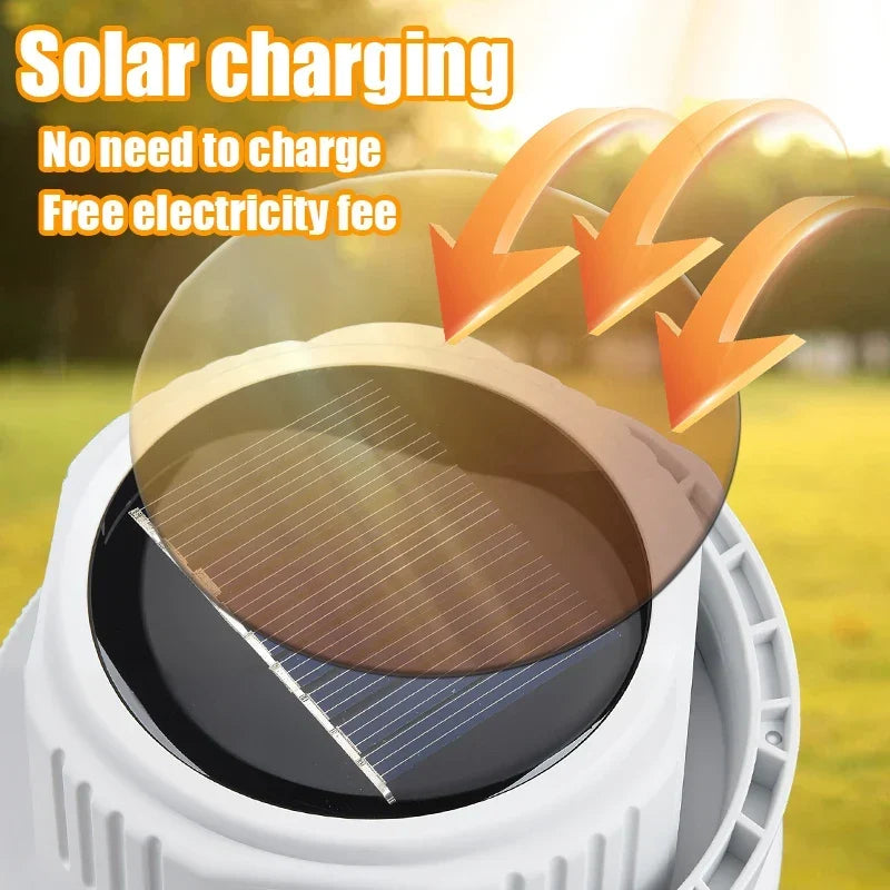 LED Solar Camping Light Solar Bulb Lanterns Rechargeable Portable Waterproof Outdoor Night Flashlight BBQ Hanging Emergency Lamp