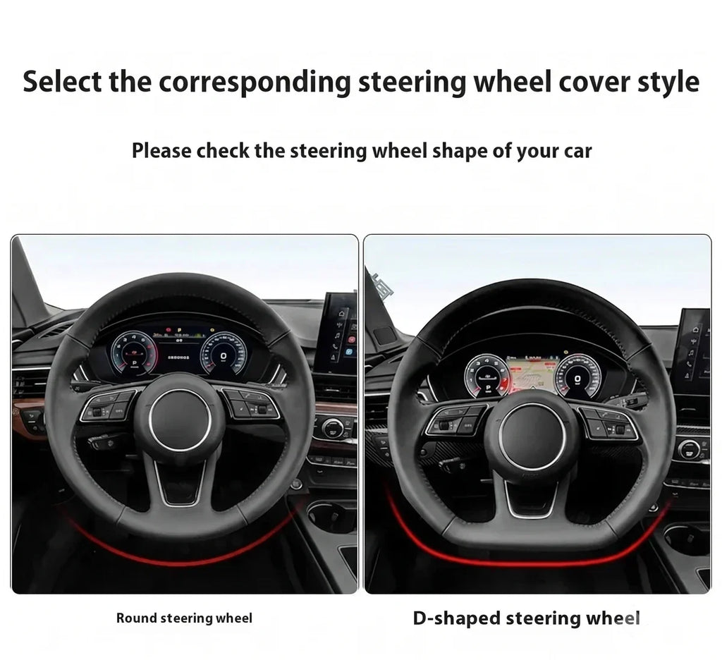 Ford Carbon Fiber Leather Steering Wheel Cover