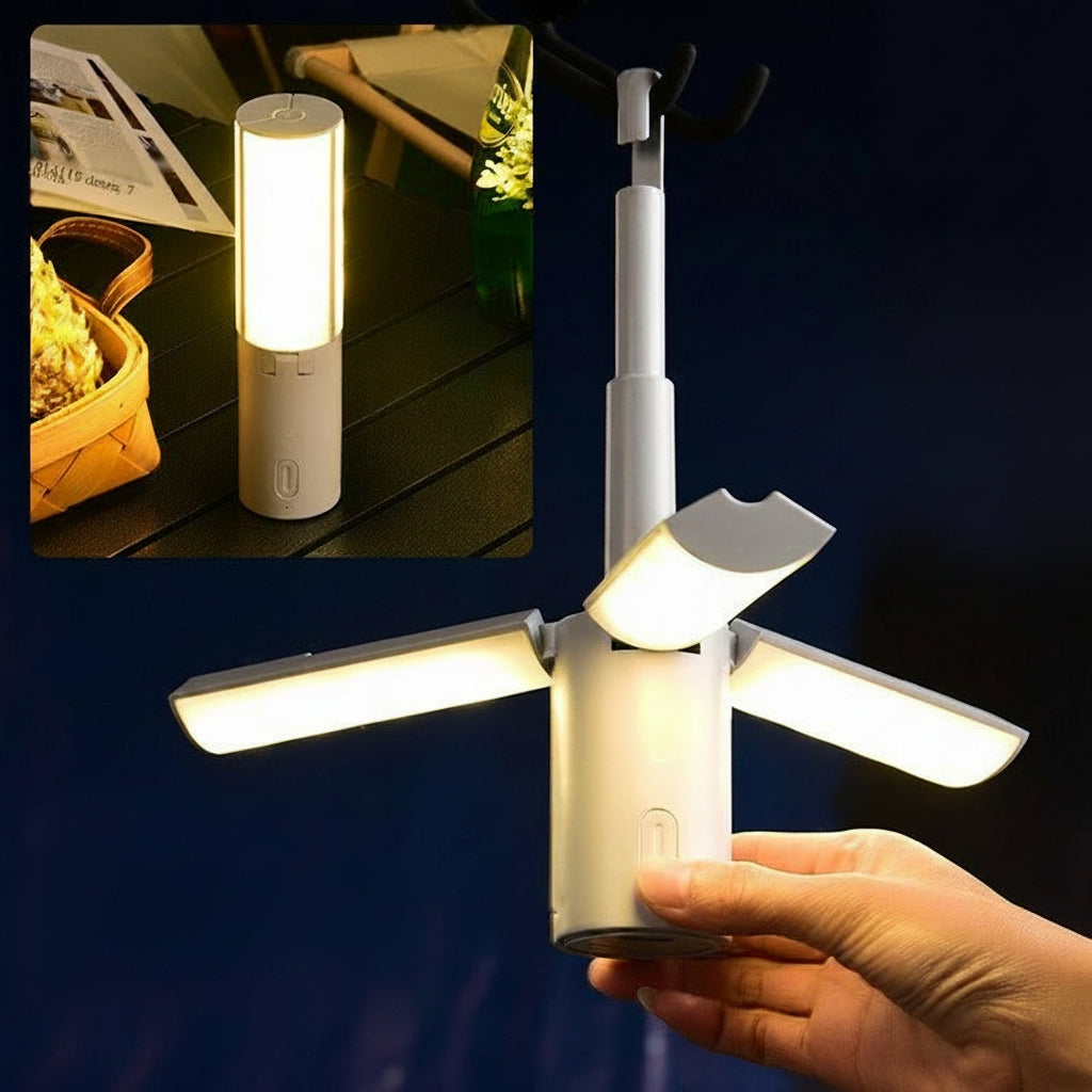 Wander & Wake™ Rechargeable LED Camping Lantern | Foldable Outdoor Tent Light